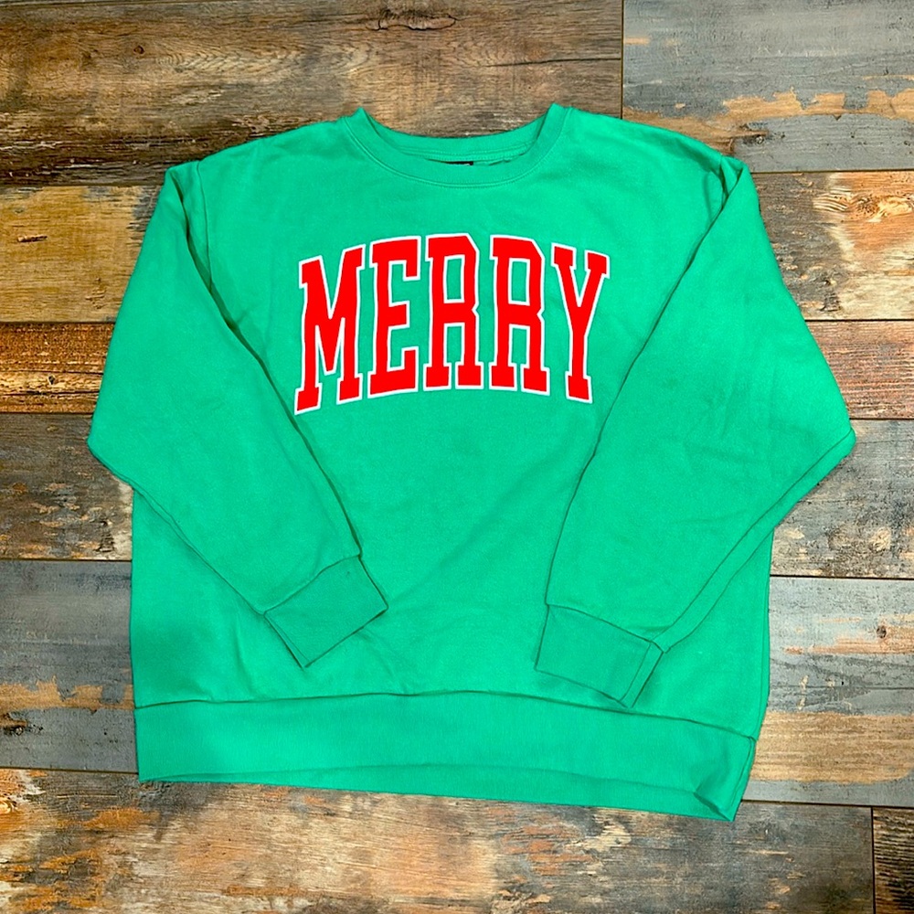 Green ‘Merry’ Crewneck